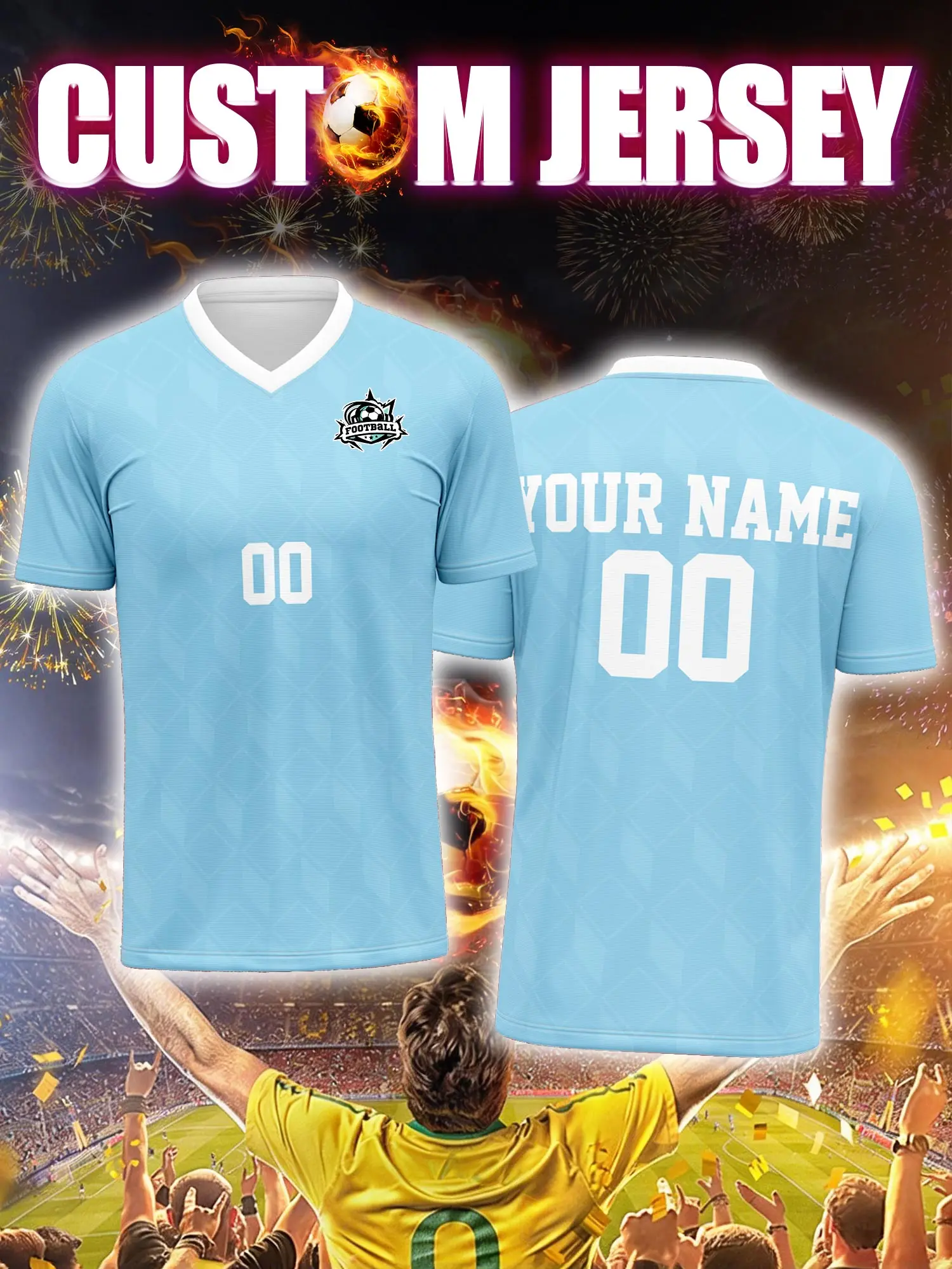 

Футболка для футбола с индивидуальным изображением, номером и именем, комплект для всей семьи, друзей, команды, одинаковая форма.