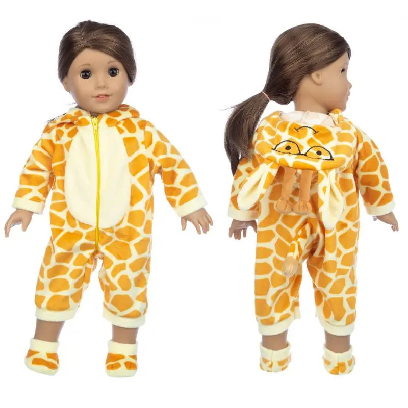 Pijamas de animales para muñeca de Niña Americana, ropa y accesorios de muñeca de nuestra generación, 18 pulgadas, 45cm, nuevo