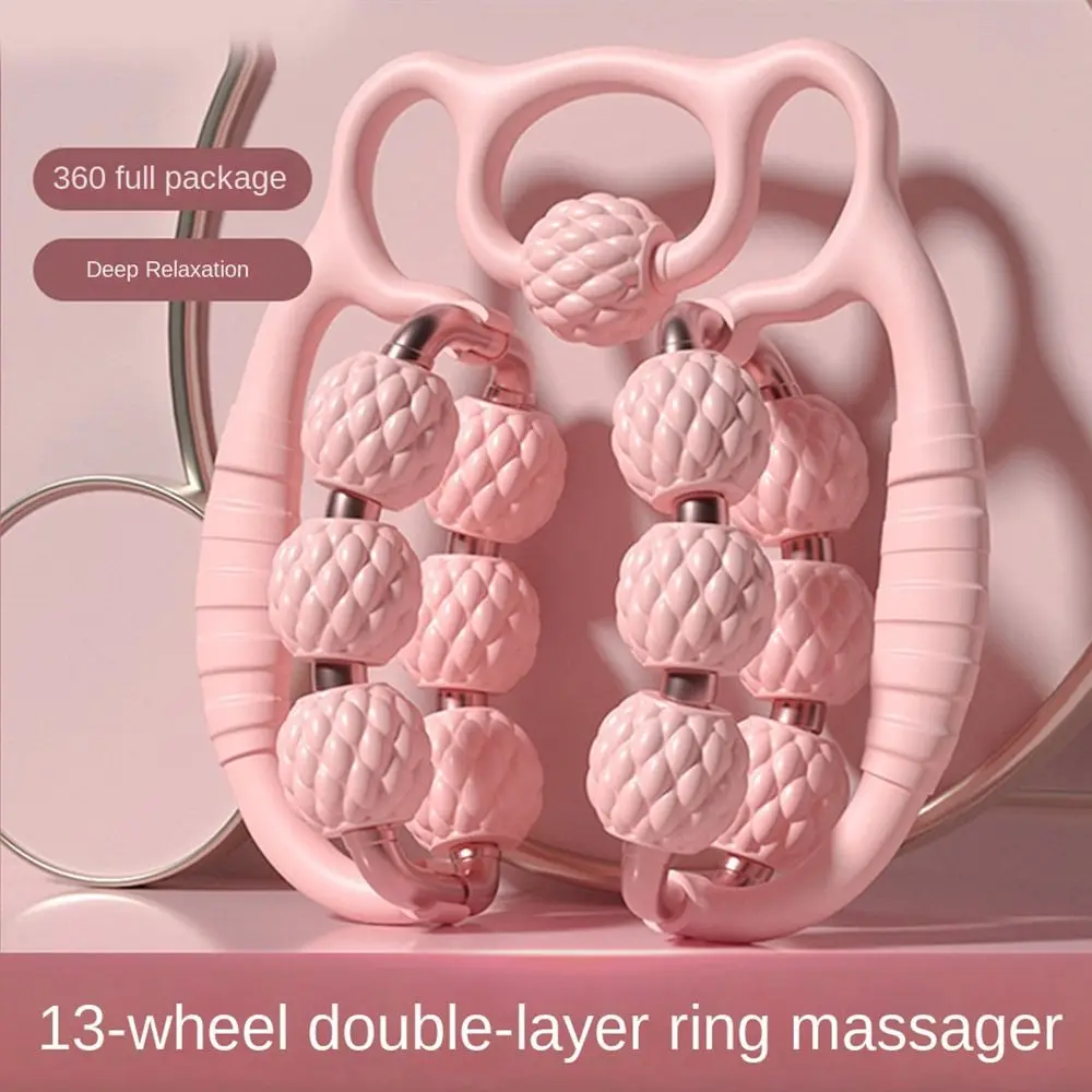 Double Row Massager Ring Leg Clip Body Massager Anti Cellulite Yoga Massage Roller Muscle Relaxation Fitness Annular Leg Clamp