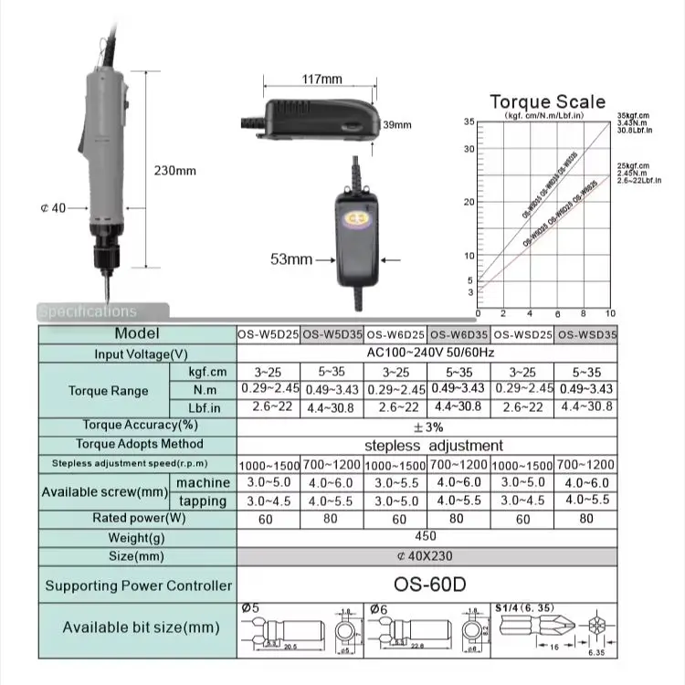 Electric Screwdriver Brushless Motor Semi/Full Auto 220V Speed Adjustable Frequency Converter Constant Current Power Supply