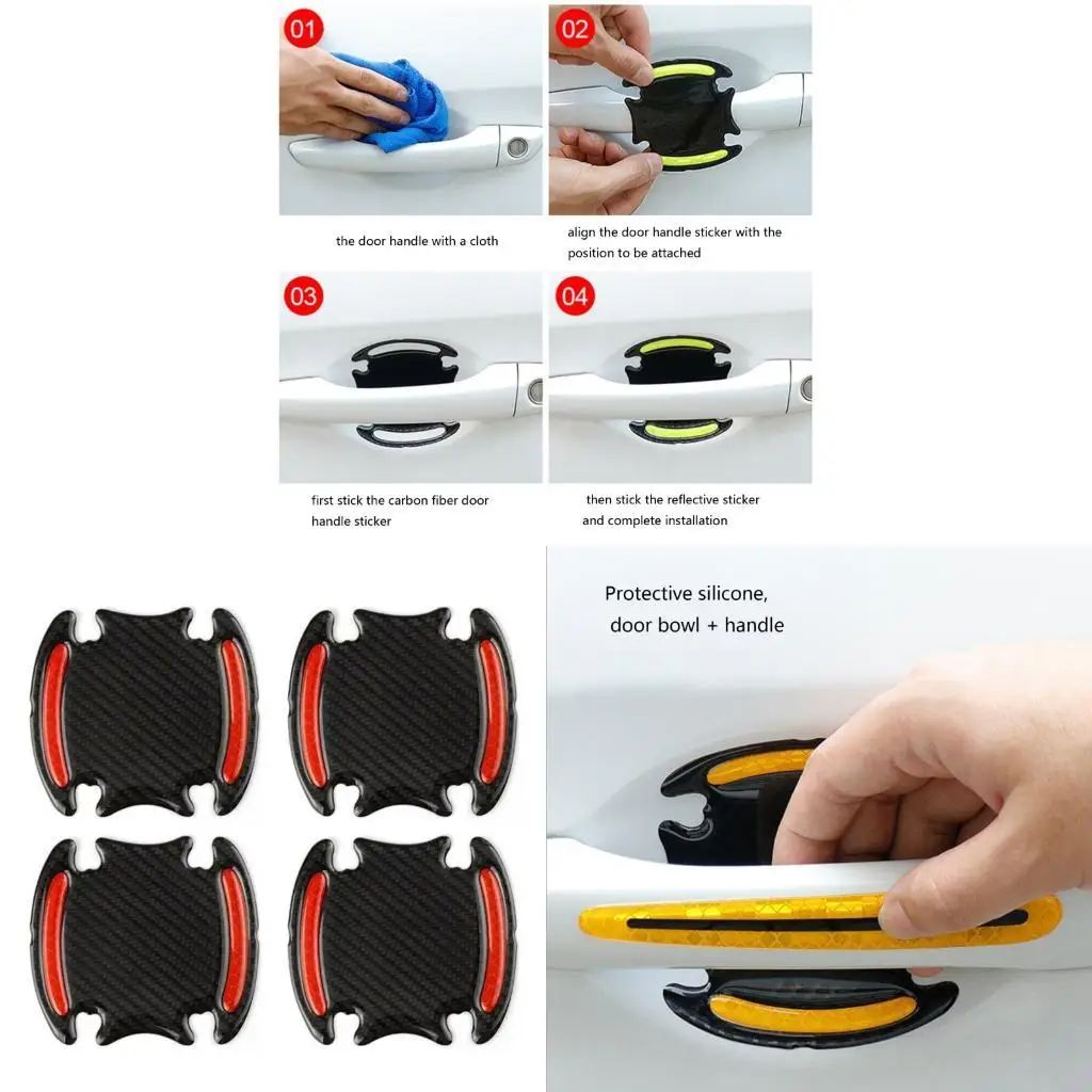 Universal Auto Door Handle Layer Reflective Material for Enhanced Visibility  