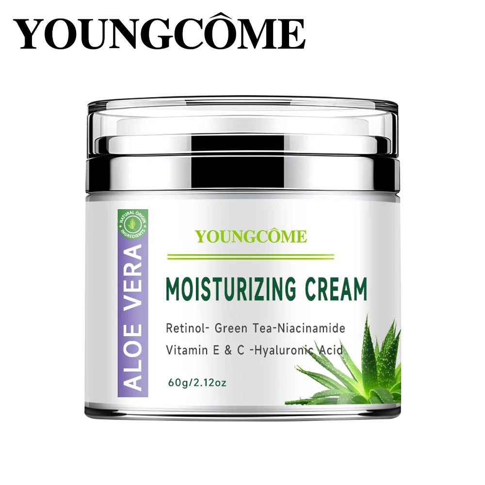 Aloe Vera Soothing, Deep Moisturizing, Multi-Functional Mild Formula Free of Alcohol, Mineral Oil,Anti-Aging Moisturizing Cream