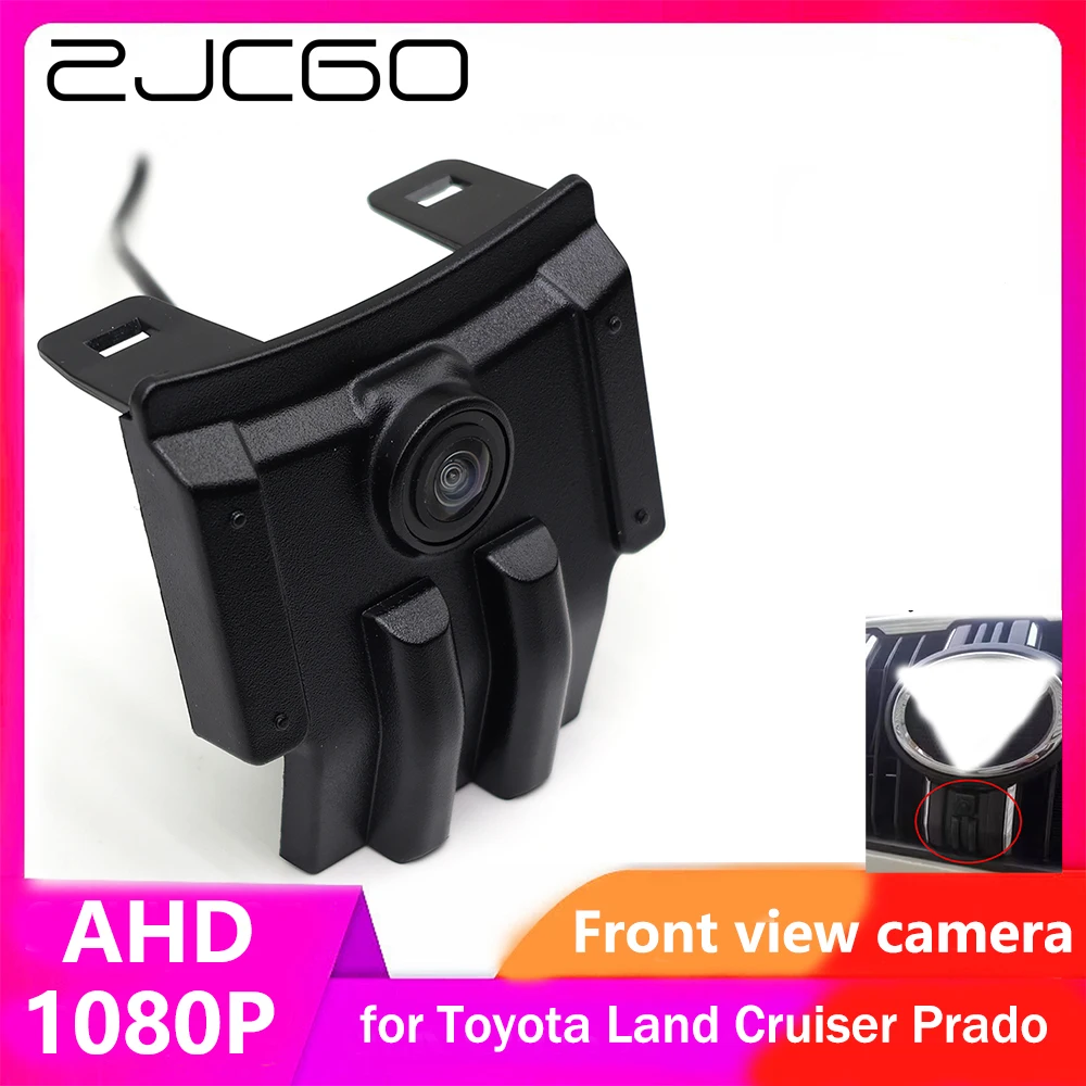 

ZJCGO AHD CVBS 1080P 170 ° Автомобильный логотип парковка Передняя камера для Toyota Land Cruiser Prado