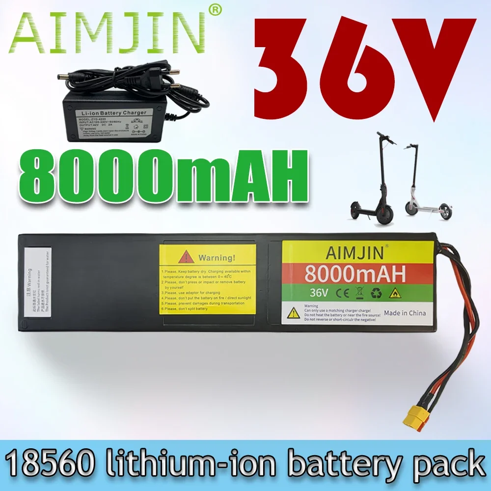 

10S3P 18650 Lithium-Ion Battery Pack 36V 8000mAH, Suitable for KUGOO S1/S2/S3 Electric Scooters