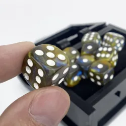 High Quality 10Pieces/Set 16mm Double Color Dazzling  Acrylic Round Corner 6 Sided D6 Point Dice For Family Board Games