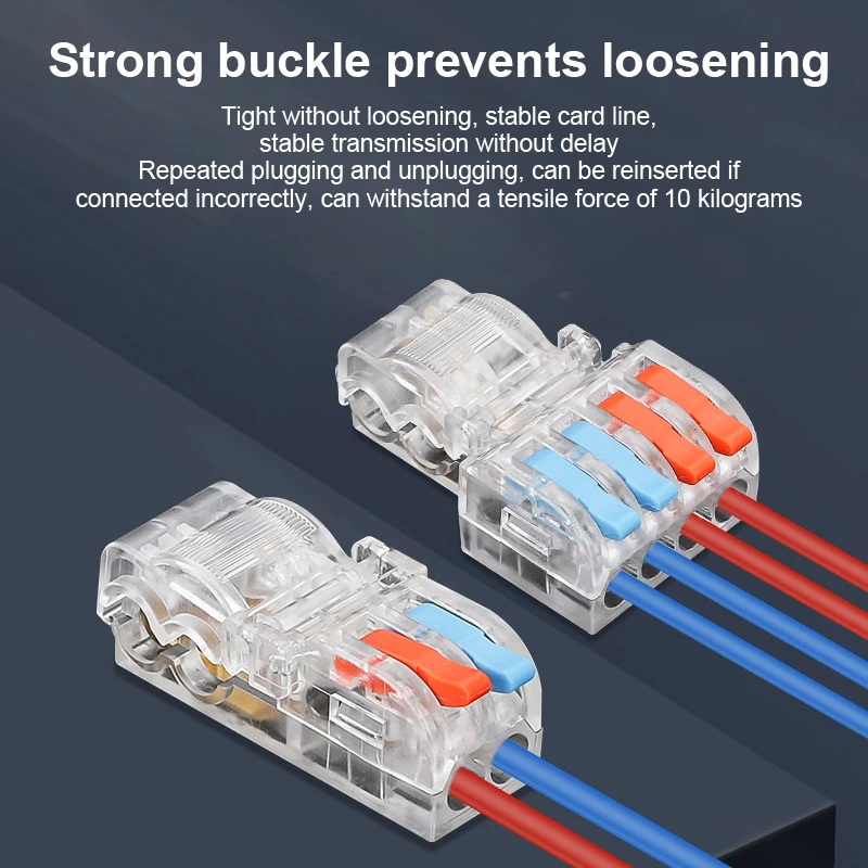 5 stks T-type Plug-in Breukvrij Snelle Bedrading Terminal Pc Vlamvertragende Shell Veilige Bedrading Snelle Bedrading Multi-scenario Gebruik