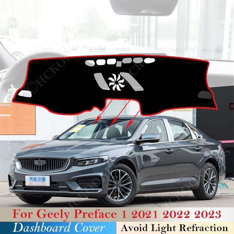 

Dashboard Cover Dash Board Mat Carpet Pad For Geely Preface 1 2021 2022 2023 Sun Shade Cape Inner Anti-sun Rug Car Accessories