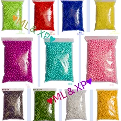 500 Gram 3mm-12mm Round Beads 2 Holes Imitation Pearl for Craft Decorations Women DIY Clothes Jewelry Sew On Beads Accessories