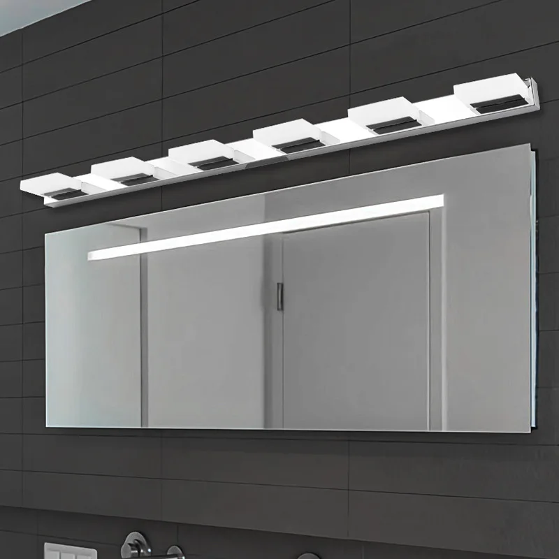 Art deco Dressing room Led Mirror light bathroom long indoor wall light LED strip Headlight Hotel project wall fixture lighting