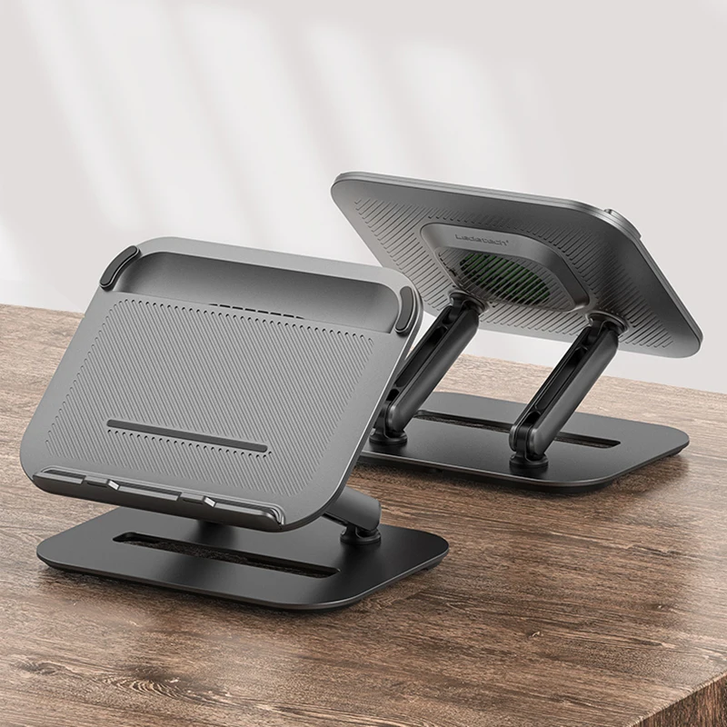 Advanced Laptop Stand Aluminum Alloy Height Adjustable Holder Notebook Cooling Pads for Macbook Air Pro Lenovo Samsung Dell XPS