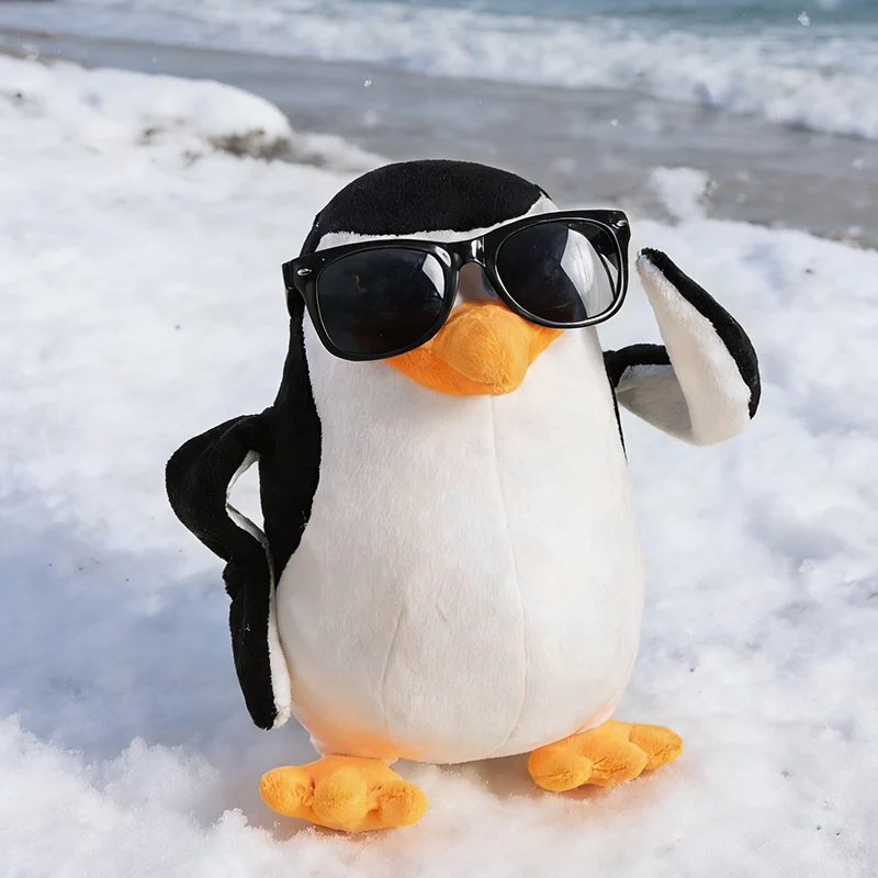 28 センチメートルかわいいペンギンぬいぐるみソフトぬいぐるみ漫画動物人形クールなコスプレペンギン人形誕生日プレゼント用