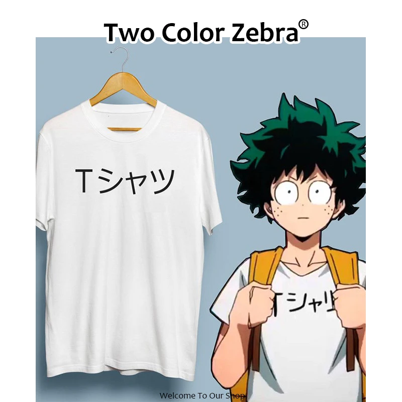 Camiseta de Anime de My Hero Academia Midoriya, Izuku Deku, Cosplay de Boku No Hero Academia, camiseta informal de dibujos animados, Tops para mujer