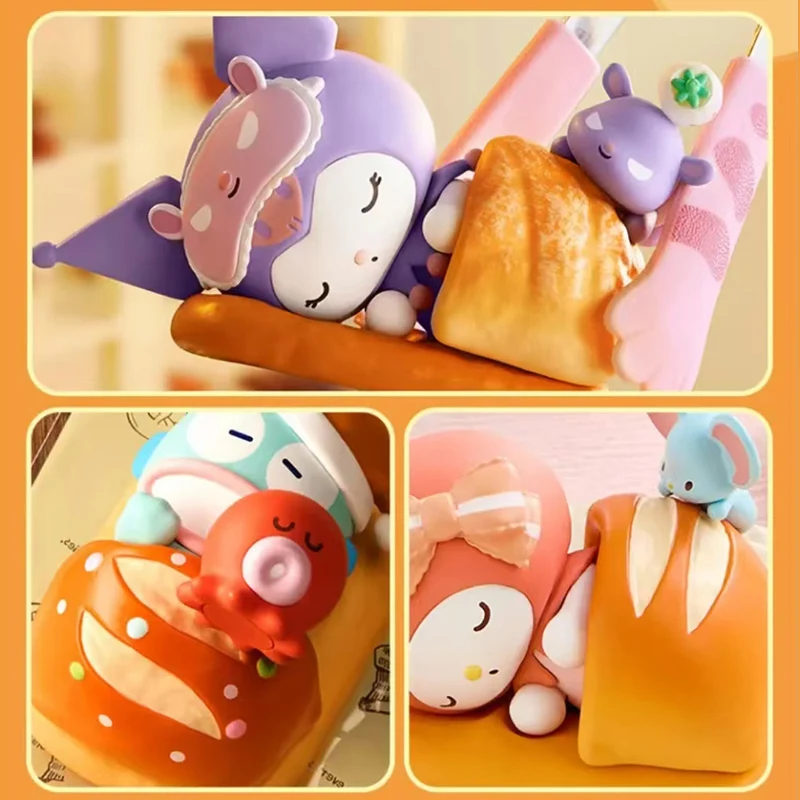 

Genuine Sanrio Happy Baking Series Blind Box Figure Peripheral Hello Kitty Model Toy Piano Ornaments Kuromi Gift