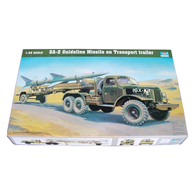 

Trumpeter 00204 1/35 SAM2 Sam-2 Missile W/ Loading Cabin Vehicle Handcraft Collectible Toy Plastic Assembly Building Model Kit