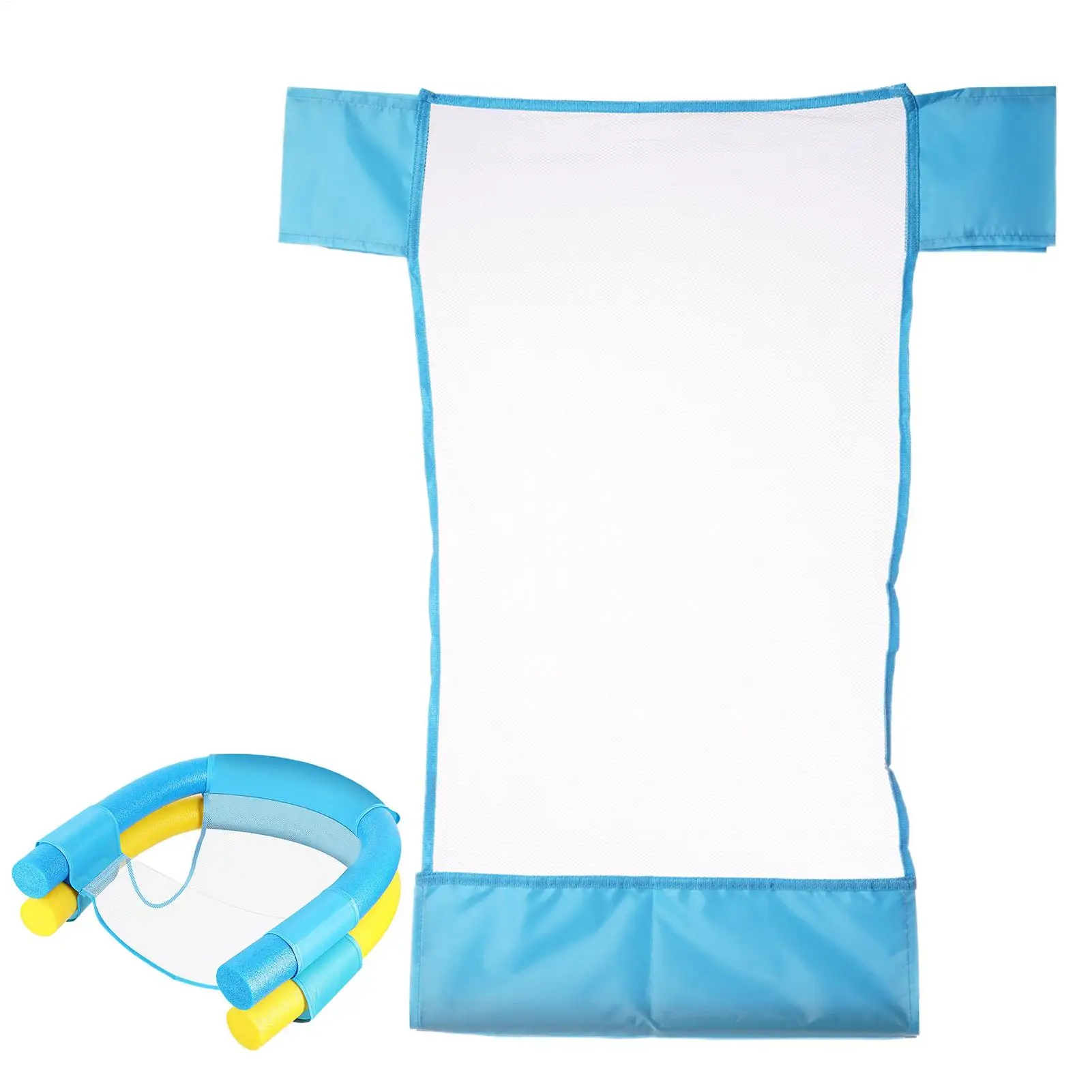 Inflatable Floating Water Hammock Float Lounger Foldable Pool Mat Floating Recliner Bed Swimming Air Mattress Water Play Supply