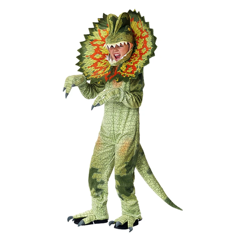 Disfraz de dinosaurio de lujo para niños, traje de Triceratops para fiesta de Halloween, traje de juego de rol, monos de dinosaurio divertidos