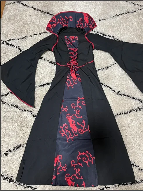 Costume de sorcière et de vampire pour enfants, déguisement d'Halloween, déguisement de carnaval pour filles, vêtements de performance pour enfants