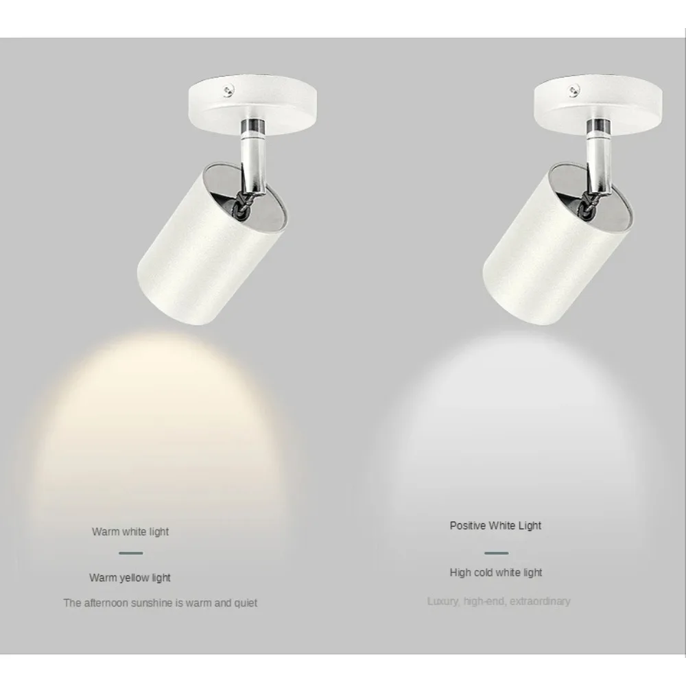 耐久性のある北欧ミニマリスト Opbouw Draaibaar Huis Woonkamer Keuken Eiland 6W Vervangbare GU10 Led Cob スポット Plafond ダウンライト