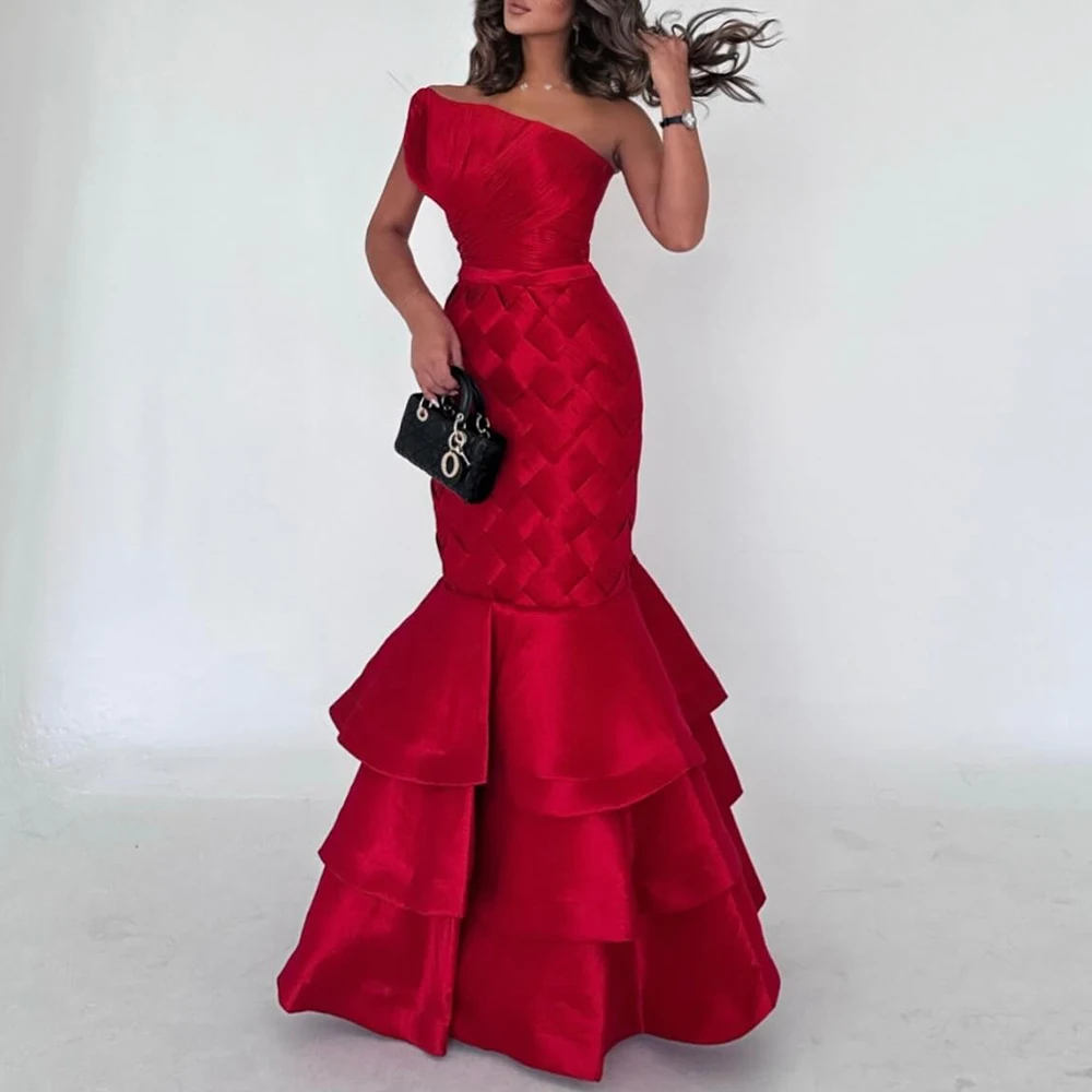 Customized Elegant Mermaid Floor Length Strapless Jersey Sleeveless Evening Dress Fashion Photo Color vestidos para mujer