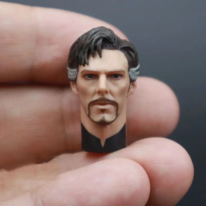 1/12 Doctor Strange Mini Delicate Head Sculpt Wine Red Cloak Stephen Strange Movie Figure Carving Model Toys For 6