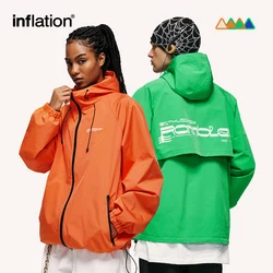 INFLATION 2023 Autumn Zip Up Hooded Water Repellent Jackets Men Outdoor Windbreaker Jacket Mens Hiking Outerwear