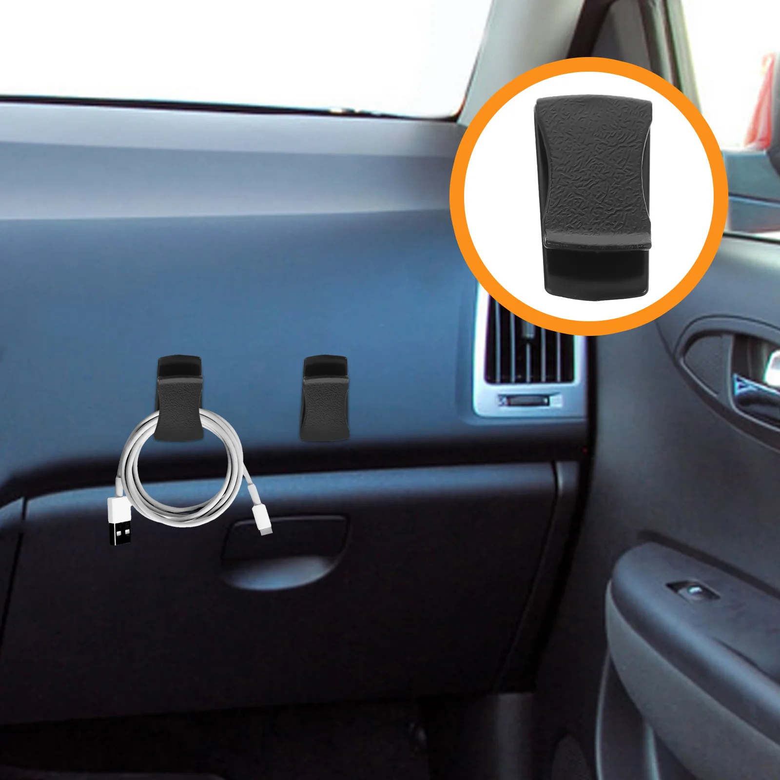 

2Pcs Car Mini Hooks Vehicle Card Ticket Clip Holders Car Hooks Small Clips Interior Auto Accessories Mini Hook