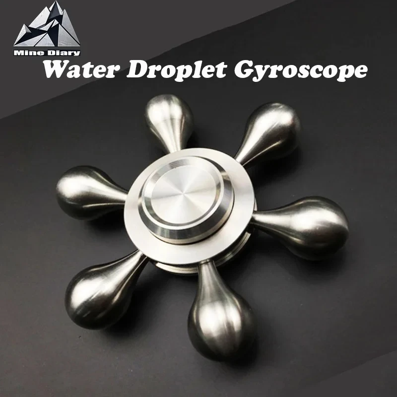 قطرة الماء سايكو الفولاذ المقاوم للصدأ الإصبع الدوران تململ متعة EDC اليد سبينر وقت طويل للغاية دوران الدوران لعبة لتخفيف الضغط