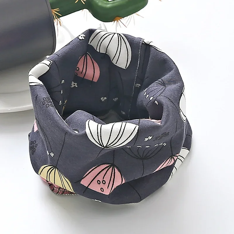 Autumn Spring New Cotton Baby Scarf Children Snood Cartoon Kids Scarfs Boys Girls Neck Ring Scarves Collar Warm Neckerchief