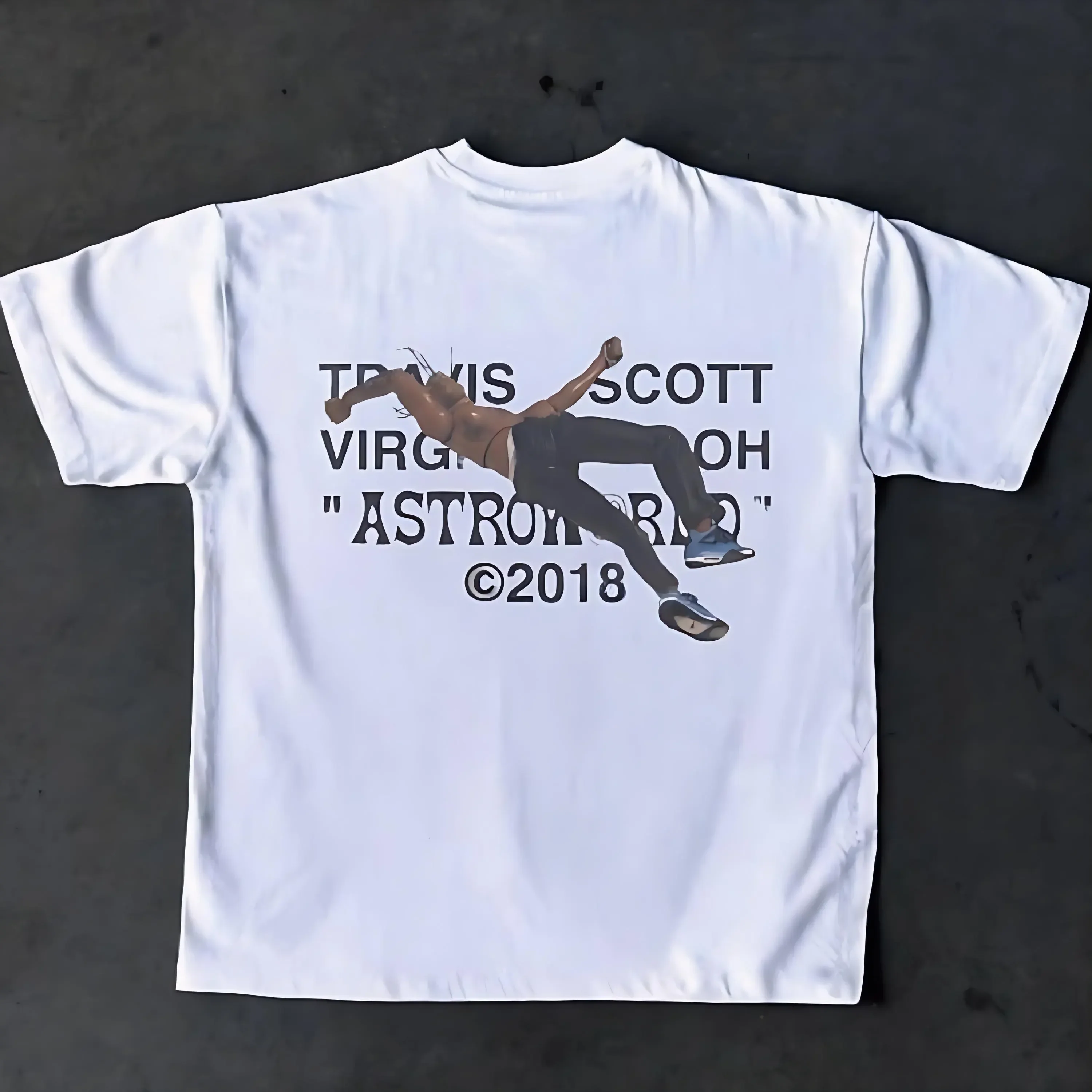 Camiseta Hombre Travis Scott Hip Hop – Manga Corta, Algodón, Estampado Gráfico Casual