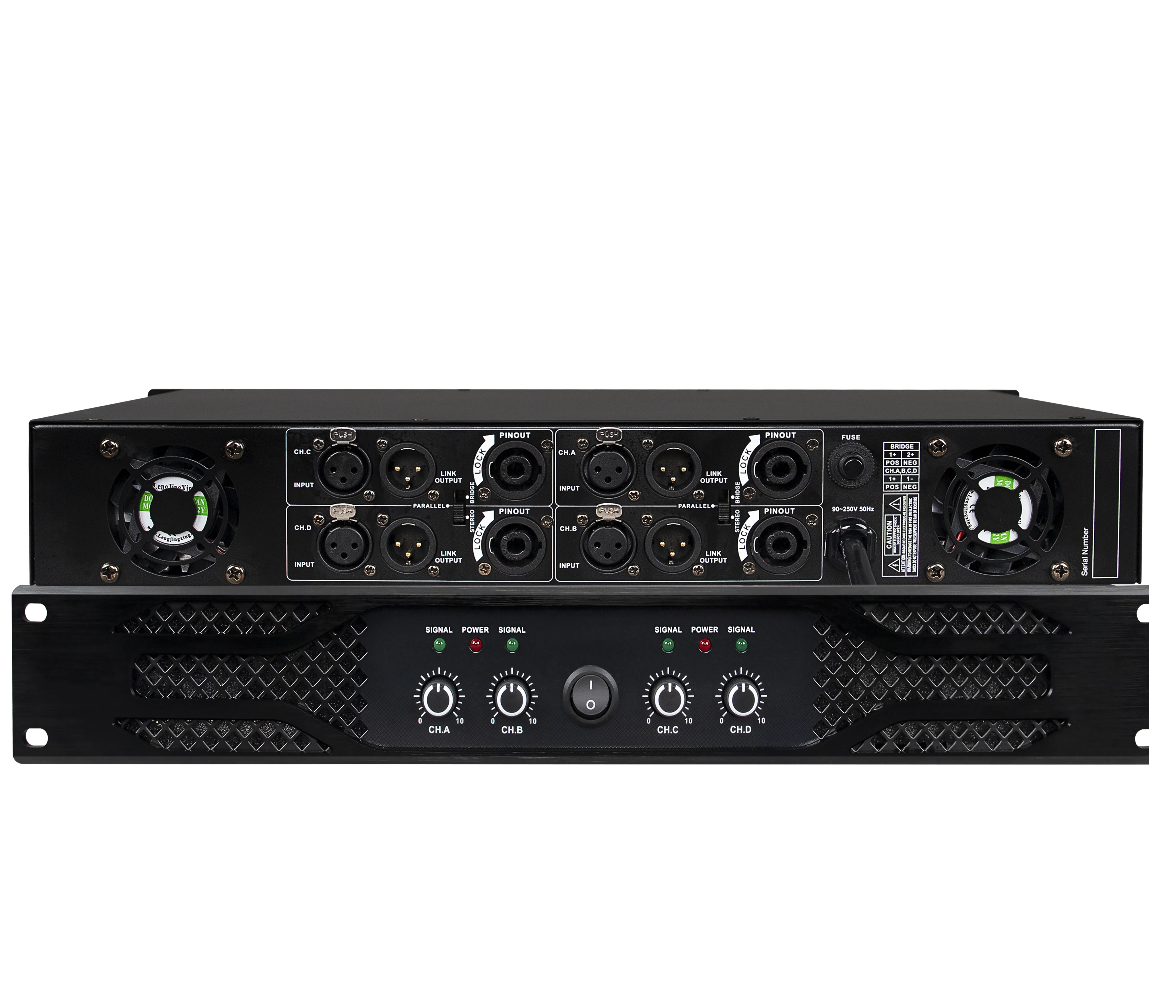 

XTUGA DP-4.5 Hight Quality Audio Power Amplifier Professional 500W*4 For Home Use Karaoke Stage