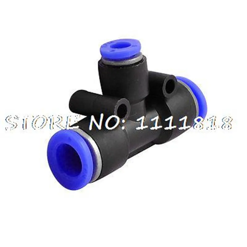 5PCS PU/PG/PE/PEG Air Pneumatic Quick Fitting Adapters 4/6/8/10/12/14/16mm One Touch Fittings Connectors Black Blue