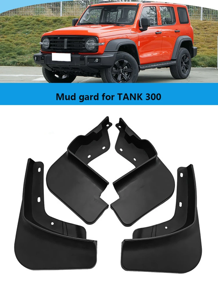 

Plastic Splash Guards Fender Mud Flaps Mudguards For GWM Haval Wey Tank 300 2022 2023 Mudflaps Splash Guards