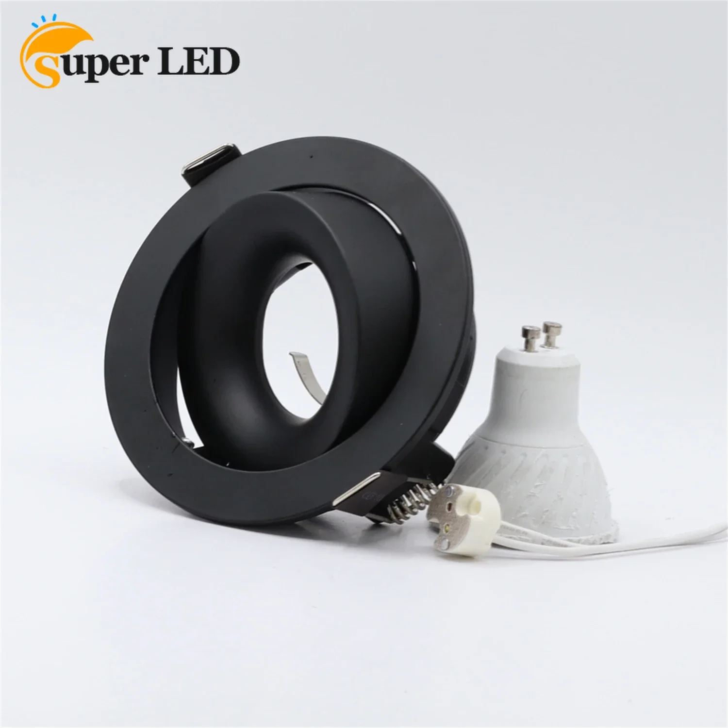 Light Part Housing Prevent The Air Cut out 3.75 Inch Zinc Alloy Downlight Shade MR16 Frame Lamp Holder LED Light Housing