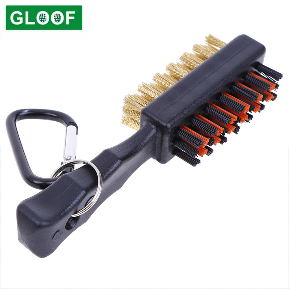 1 Pc Golf Club Brush Groove Cleaner Dubbelzijdige Gereedschap Draagbare Metalen Lichtgewicht Nylon Accessoires Voor Ijzeren Ballen Schoenen Nieuwe gift