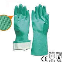 NMSAFETY Nitrile Solvent Gloves Oil Resistant Slip-Resistant Glove Chemical Household Cleaning Tools Waterproof Long Glove 4