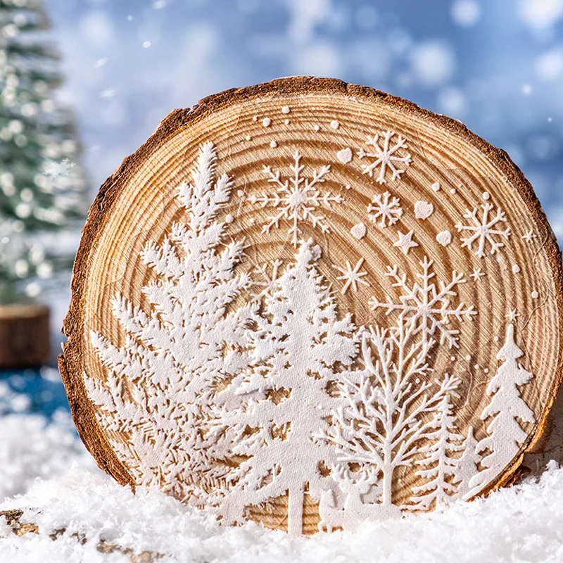 

Wholesale 3D Christmas Stickers Pack 10 sheets/bag Snowflake Pine Tree Plant Stickers Home Handbooks Decorative Gifts Friends