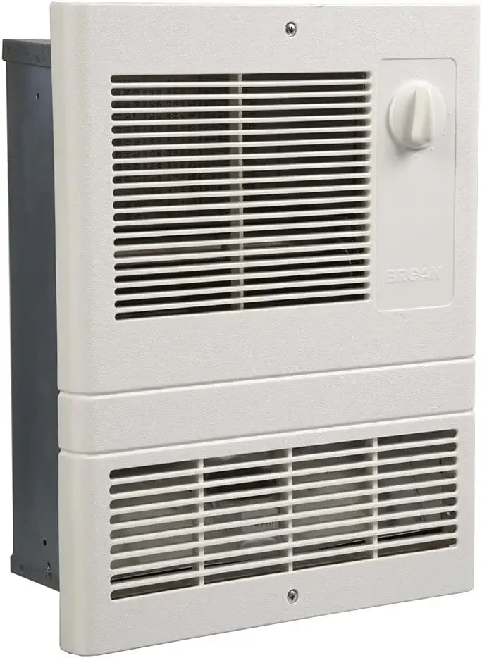 High Capacity Wall Heater with Built-In Adjustable Thermostat, 1500W, 120/240V, White