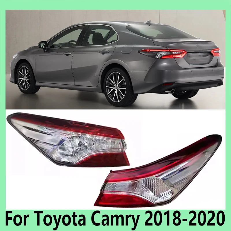 For Toyota Camry 2018 2019 2020 Auto Parts LED Tail Light Assembly Turn Signal Warning Brake Light Rear Bumper Headlight 