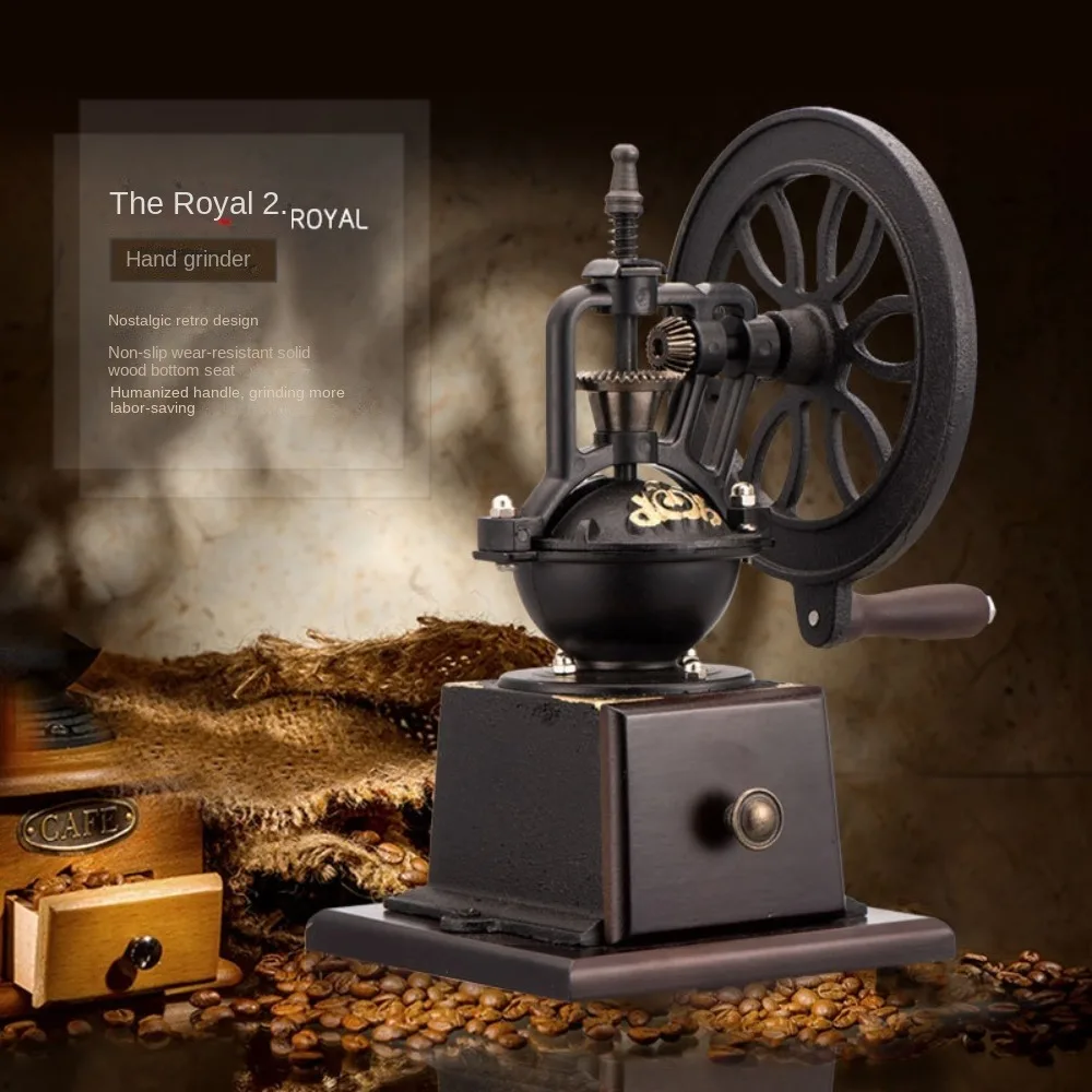 

Retro Ferris Wheel Hand Crank Coffee Grinder Manual Coffee Bean Mill Portable Kitchen Coffee Maker for Home