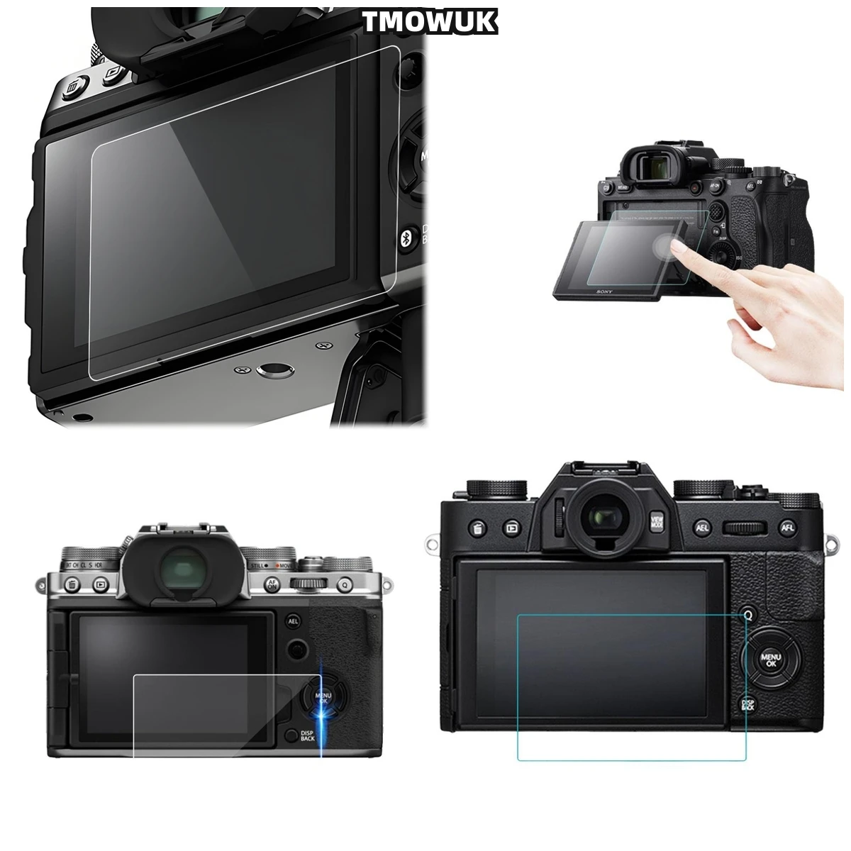 

​​For Fujifilm X-T1 T2 XA3 XA5 XA10 XA20, Military Grade Privacy Screen Protector – 9H Tempered Glass Film With Anti-Shatter Des