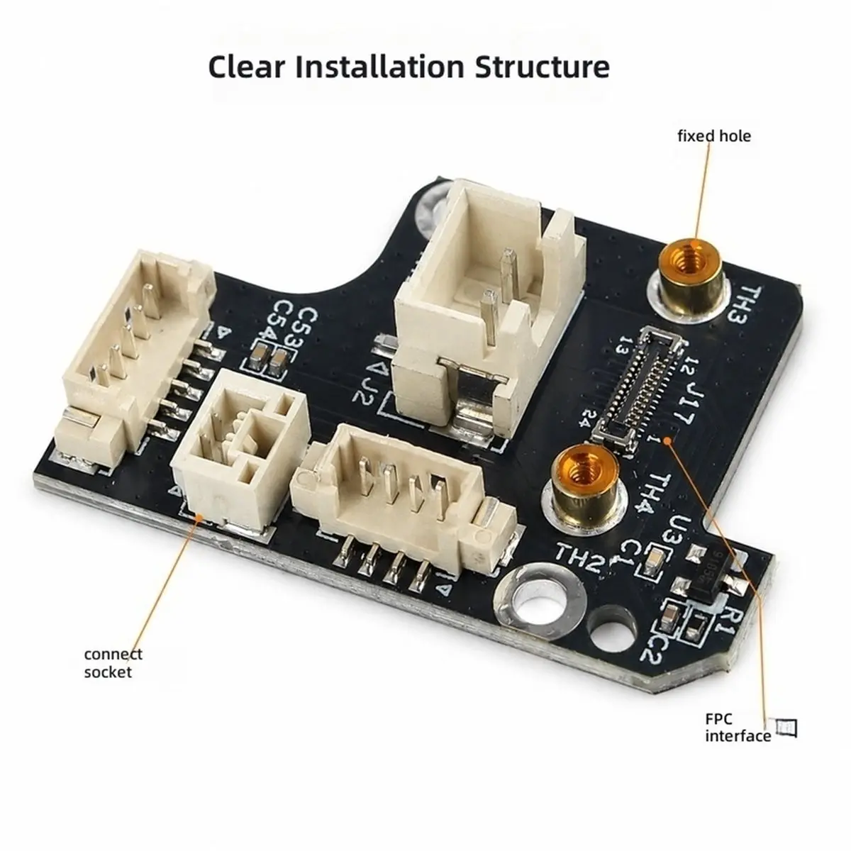 ABIU Extruder Interface Board with FPC Cable for Bambu Lab X1 / X1C 3D Printer Spare Parts