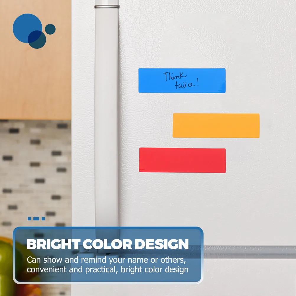 

60Pcs Magnetic Name Tags Dry Erase Reusable Bright Color Write on Magnets Sticker for Classroom Office Kitchen Warehouse Fridge