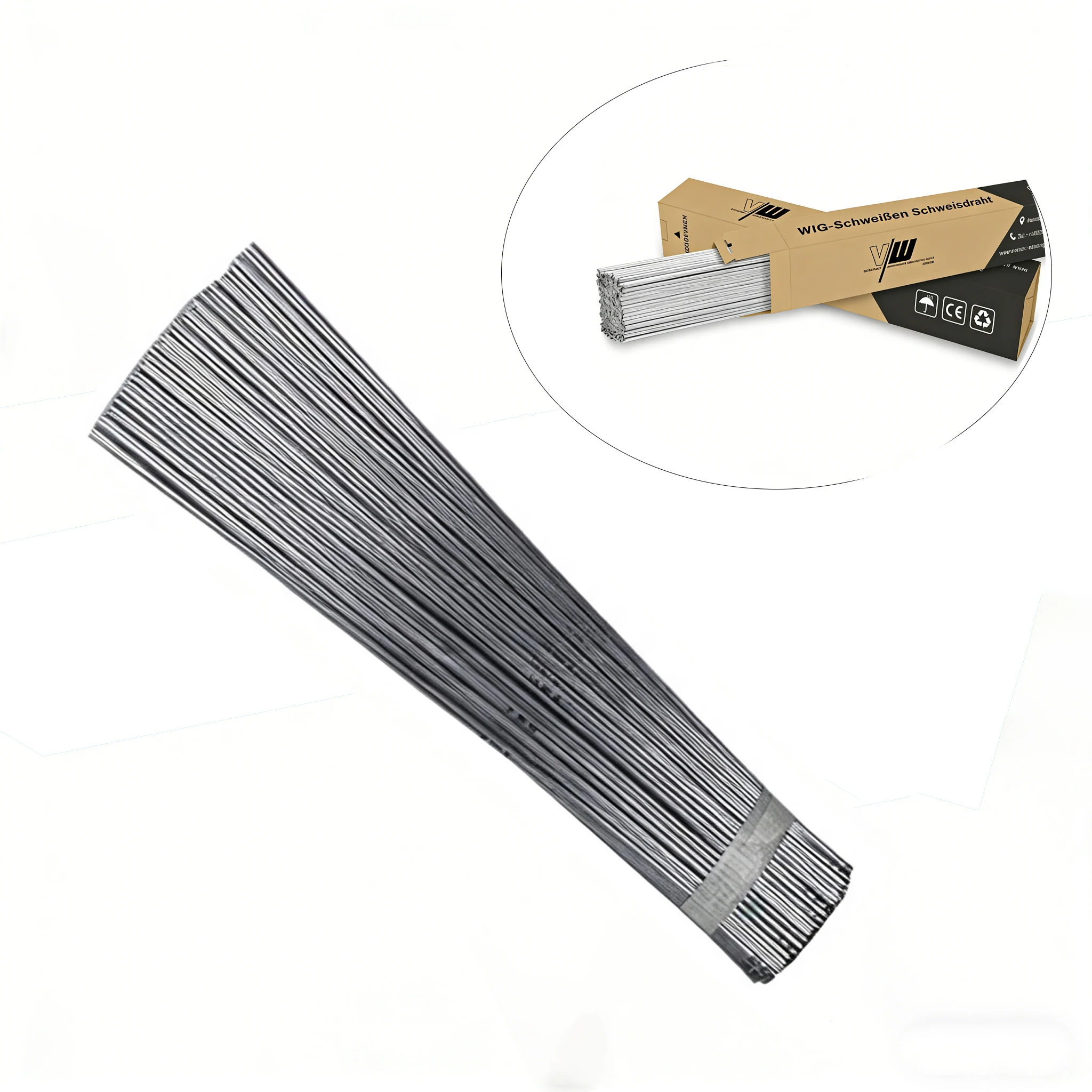 VECTOR 1KG 1.6mm/2.4mm,50cm Stainless Steel Argon Soldering Wire Fit For TIG Welding Machine Straight Welding Rods ER308L