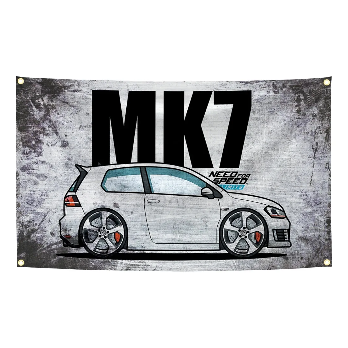 Retro V-VWs MK GT Classic Car JDM Flag  Polyester Printing Banner for Garage Wall Art Home Outdoor Decoration Tapestry