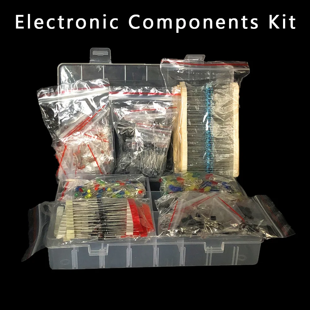 Electronic Component Kit With Resistors LEDs Diodes Capacitors Transistors Assorted Set For DIY For Arduino Projects And Circuit