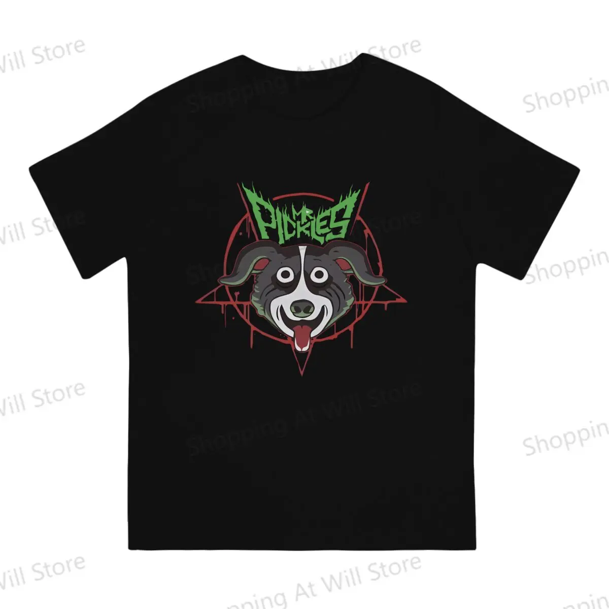 Hot selling in Summer Unisex T-shirts Mr Pickles Terror Dog Alphabet Round neck short sleeved T-shirt Street Clothing S-6XL