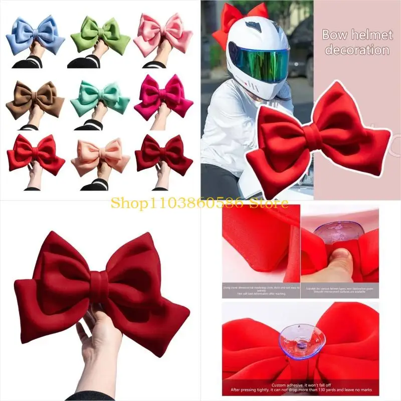 

242A Helmets Accessories Motorcycle Helmets Decoration Motorbike Helmets Decor Adhesive Large Bowknot Fashion Helmets Patches