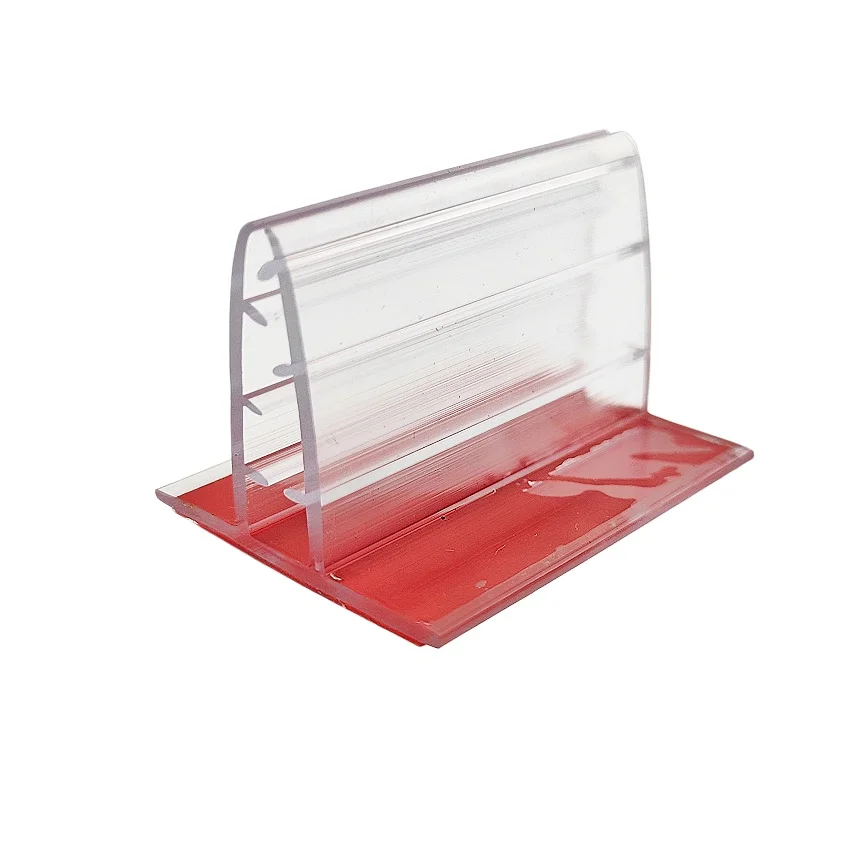50pcs-plastic-pop-display-clamp-sign-clip-holder-stand-soft-tooth-grips-advertising-promotion-card-adhesive-tape-on-base