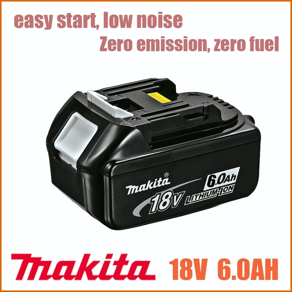 100% Original Makita 18V 6.0Ah Rechargeable Power Tool Replacing LXT BL1860B BL1860 BL1850 With New LED Lithium-Ion