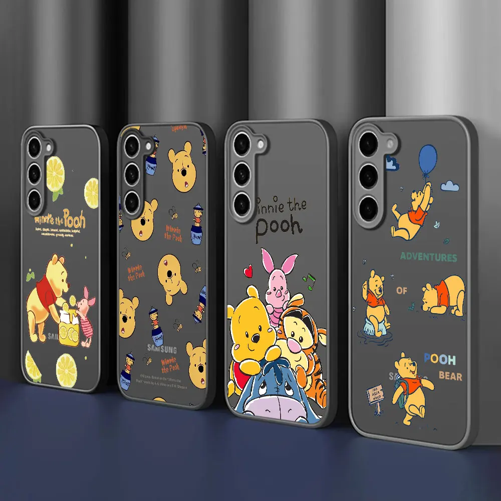 Disney Winnie the Pooh Case for Samsung Galaxy S25 Edge S24 S23 S21 S22 Ultra S20 FE S10 Lite S8 Plus Shockproof Phone Cover